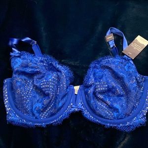 Lane Bryant blue lace bra 38DDD